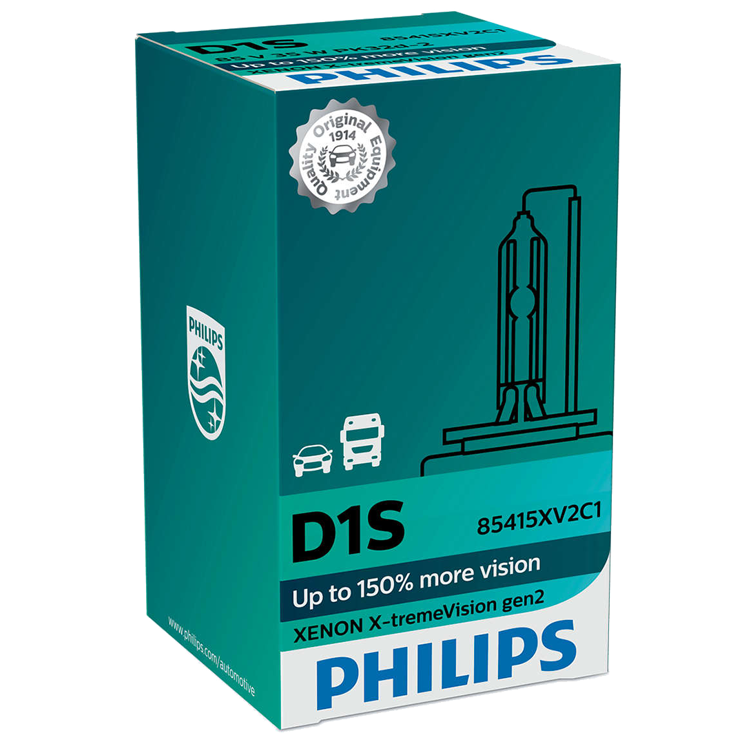 D1S Philips X-treme Vision Gen2 +150% 35W 4300K Xenon HID Bulb