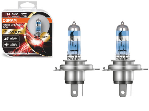 Osram H4 Night Breaker 200% set of 2 bulbs for cars: Buy Online at Best  Price in Egypt - Souq is now