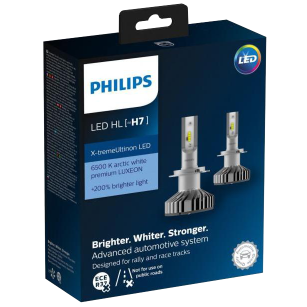 H7 Philips Ultinon LED 12V 55W Headlight Bulbs (Pair)