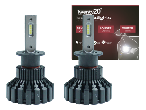 H3 Twenty20 Impact LED 12V Headlight Bulbs (Pair)