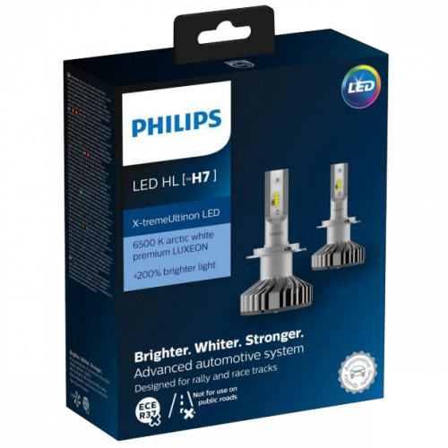 Pair Lamps H1 Ultinon Essential LED Philips Light Beam