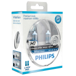 H7 Philips White Vision 12V 55W 477 Halogen Bulbs (Pair)