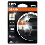 501 OSRAM Long Life LED 12V W5W Amber Wedge Bulbs (Pair) 