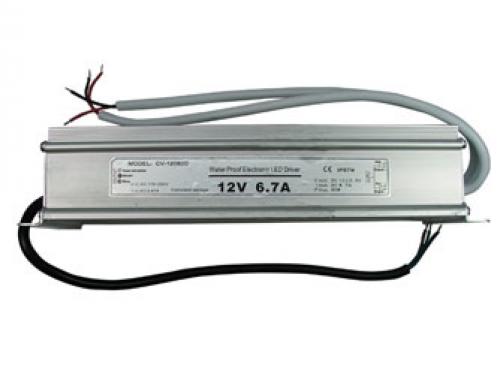 12V DC 6.7 Amp Waterproof Transformer Power Supply LED Powerpack 80 watt