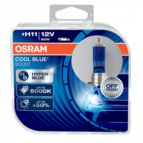 H11 OSRAM Cool Blue Boost 12V 80W Halogen Bulbs (Pair)