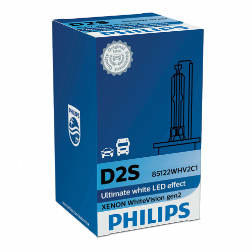 D2S Philips White Vision Gen2 35W 5000K Xenon HID Bulb