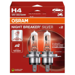 H4 Osram NIGHT BREAKER SILVER +100% TWIN PACK
