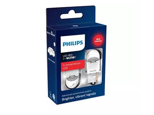 Philips X-treme Ultinon Gen2 582 W21W LED in Red (Pair)