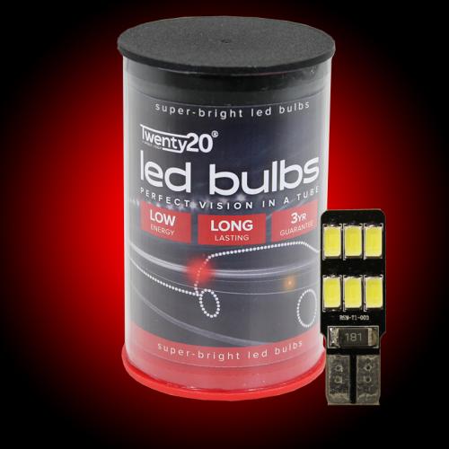 501 Twenty20 LED 12V W5W Canbus Wedge Bulbs  501 Twenty20 LED 12V W5W Canbus Wedge Bulbs