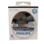 H1 Philips White Vision 12V 55W 448 Halogen Bulbs (Pair)