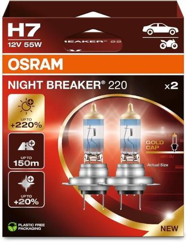 H7 12V 55W OSRAM Night Breaker +220% Bulbs (Pair) H7 12V 55W OSRAM Night Breaker +220% Bulbs (Pair)