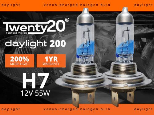 H7 Twenty20 Daylight +200% 12V 55W 477 Halogen Bulbs H7 Twenty20 Daylight +200% 12V 55W 477 Halogen Bulbs