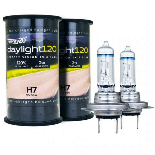 H7 Twenty20 Daylight120 +120% 12V 55W 477 Halogen Bulbs (Pair)