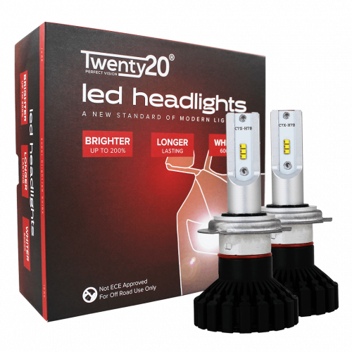 H7 Twenty20 Impact LED 12V 55W Headlight Bulbs (Pair)
