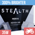 H4 HIDS4U Stealth 35W Bi-Xenon HID Motorcycle Conversion Kit