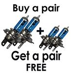 H4 ABD Xenon Ice Blue 12V 60/55W 472 Halogen Bulbs (Buy 1 Pair Get 1 Pair Free!)