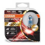 H4 OSRAM Night Breaker 200% 12V 60/55W (Pair)