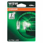 501 OSRAM Ultra Life 12V 5W W5W Wedge Bulbs (Pair)